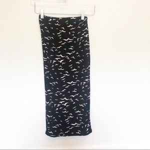 ASOS Maternity Black and White Bird Skirt